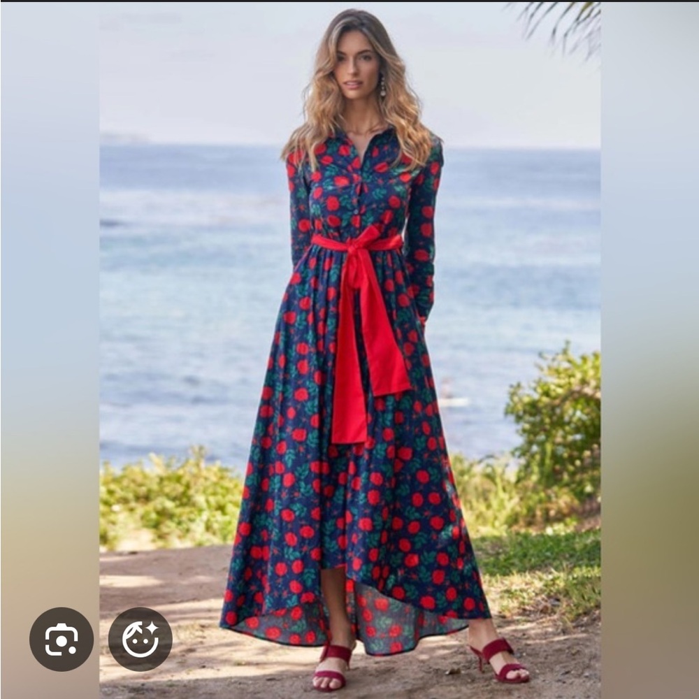 Trish Scully Constance maxi in navy rose